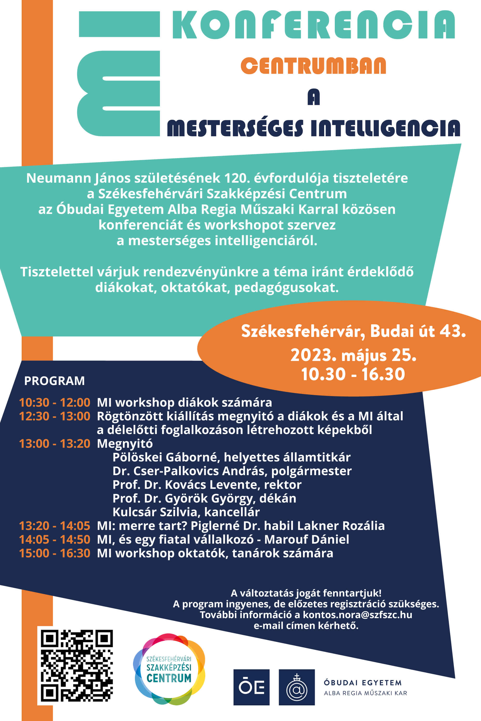CENTRUMBAN A MESTERSÉGES INTELLIGENCIA konferencia és workshop